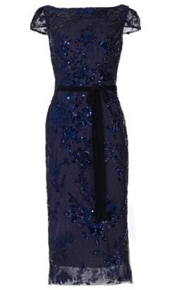 Janique 73122 - Cap Sleeve Bateau Neckline Formal Dress