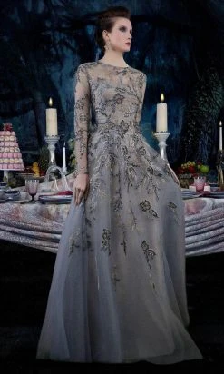 Janique 81122 - Long Sleeve Jewel Neck Evening Dress 7 Janique 81122 - Long Sleeve Jewel Neck Evening Dress