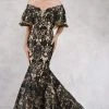 Janique - JA3013 Ornate Off Shoulder Butterfly Sleeve Mermaid Gown 1 Janique - JA3013 Ornate Off Shoulder Butterfly Sleeve Mermaid Gown