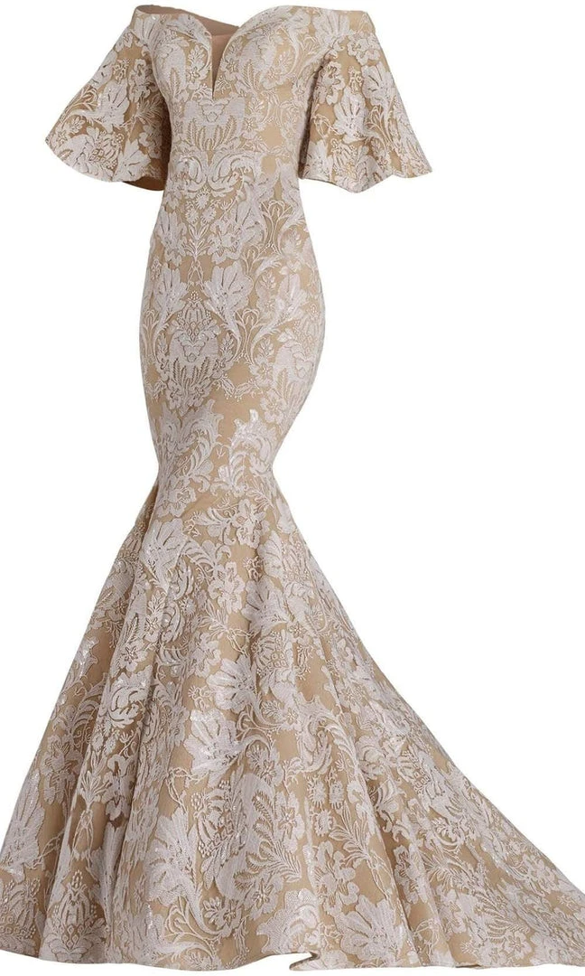 Janique - JA3013 Ornate Off Shoulder Butterfly Sleeve Mermaid Gown 7 Janique - JA3013 Ornate Off Shoulder Butterfly Sleeve Mermaid Gown