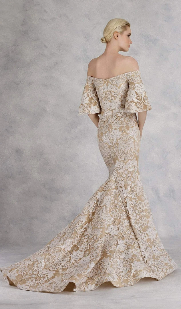 Janique - JA3013 Ornate Off Shoulder Butterfly Sleeve Mermaid Gown 6 Janique - JA3013 Ornate Off Shoulder Butterfly Sleeve Mermaid Gown