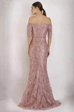 Janique - JA5017 Embellished Off-Shoulder Trumpet Dress 9 Janique - JA5017 Embellished Off-Shoulder Trumpet Dress