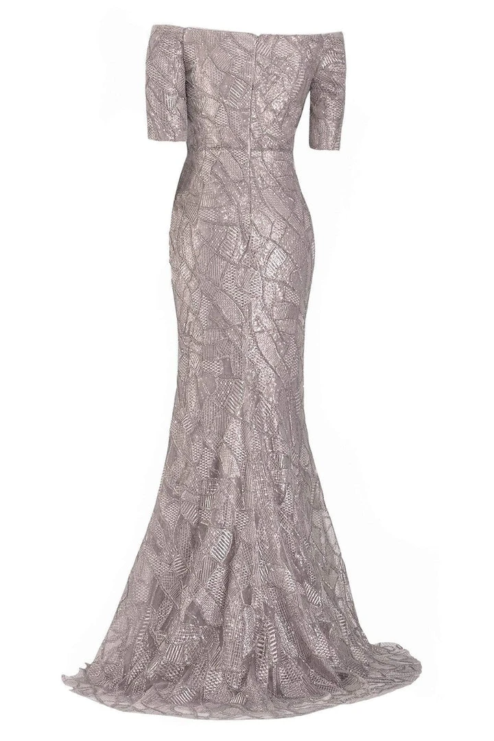 Janique - JA5017 Embellished Off-Shoulder Trumpet Dress 8 Janique - JA5017 Embellished Off-Shoulder Trumpet Dress