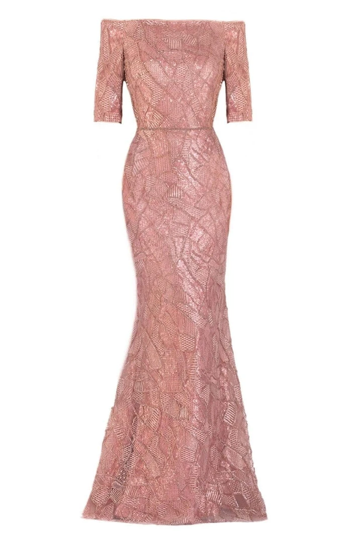 Janique - JA5017 Embellished Off-Shoulder Trumpet Dress 5 Janique - JA5017 Embellished Off-Shoulder Trumpet Dress