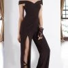 Janique - K6594 Off Shoulder Jumpsuit