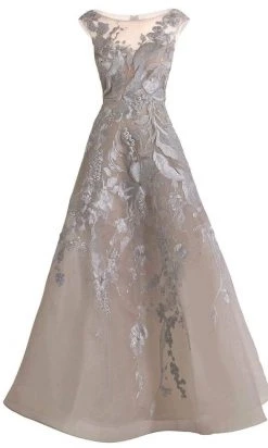 Janique - W2186 Cap Sleeve Embroidered A-Line Gown 8 Janique - W2186 Cap Sleeve Embroidered A-Line Gown