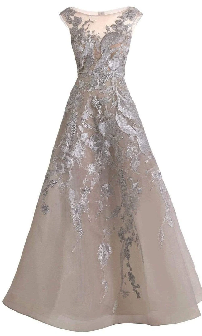 Janique - W2186 Cap Sleeve Embroidered A-Line Gown 5 Janique - W2186 Cap Sleeve Embroidered A-Line Gown