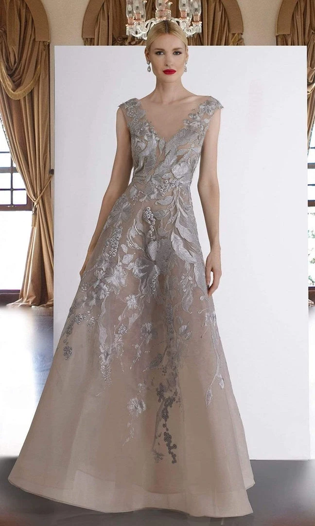 Janique - W2186 Cap Sleeve Embroidered A-Line Gown 3 Janique - W2186 Cap Sleeve Embroidered A-Line Gown