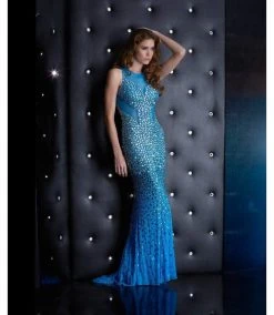 Jasz Couture - 5058 Dress In Turquoise
