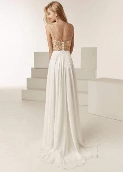 Jasz Couture - 6221 Paisley Embellished Bodice Chiffon A-Line Gown