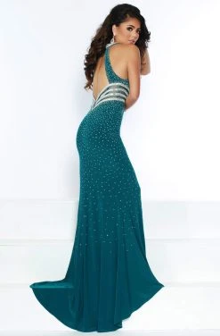 Jasz Couture - 6420 Embellished Halter Mermaid Dress