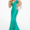 Jasz Couture - 7014 Sleeveless V Neck Low Cut Open Back Mermaid Gown 1 Jasz Couture - 7014 Sleeveless V Neck Low Cut Open Back Mermaid Gown