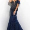 Jasz Couture - 7310 Embellished Feathered Trumpet Dress 2 Jasz Couture - 7310 Embellished Feathered Trumpet Dress