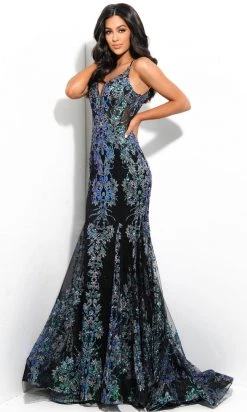 Jasz Couture - 7317 Sparkly Sweetheart Neckline Sheath Dress