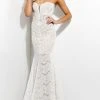 Jasz Couture - 7326 Embroidered Strapless Sweetheart Trumpet Dress
