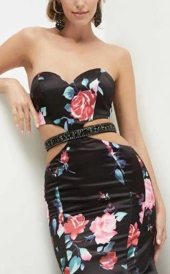 Jasz Couture - Floral Strapless Mermaid Gown 5917 8 Jasz Couture - Floral Strapless Mermaid Gown 5917