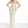 Jasz Couture - Textured Cutout Gown 5902