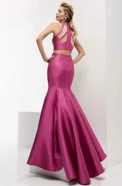Jasz Couture - Two Piece Halter Mermaid Gown 5907