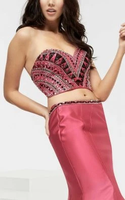 Jasz Couture - Two-Piece Strapless Mermaid Gown 6082