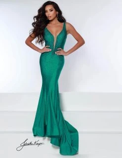 Johnathan Kayne - 2305 V-Neck Trumpet Evening Dress