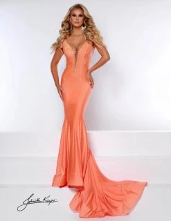 Johnathan Kayne - 2305 V-Neck Trumpet Evening Dress