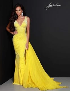 Johnathan Kayne - 2308 Fitted Trumpet Evening Dress