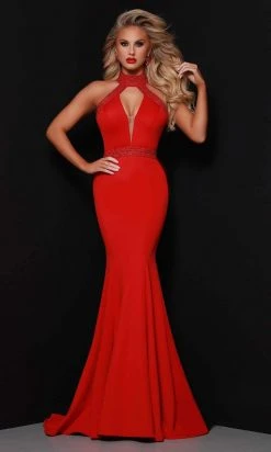 Johnathan Kayne - 2405 Halter Neck Fitted Gown