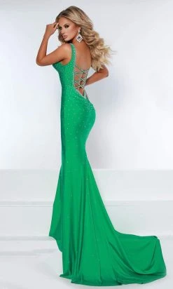 Johnathan Kayne - 2445 Beaded Plunging Sweetheart Gown