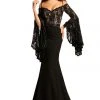 Johnathan Kayne - 7244 Bell Sleeve Off-Shoulder Lace Gown 2 Johnathan Kayne - 7244 Bell Sleeve Off-Shoulder Lace Gown
