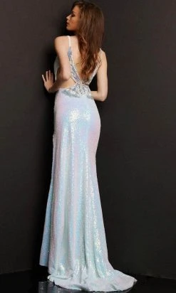 Jovani 000176 - Jewel Cutout Back Prom Gown