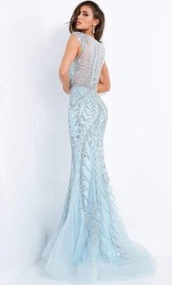 Jovani - 02336 Embellished Scoop Neck Trumpet Dress 6 Jovani - 02336 Embellished Scoop Neck Trumpet Dress