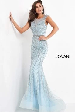Jovani - 02336 Embellished Scoop Neck Trumpet Dress 7 Jovani - 02336 Embellished Scoop Neck Trumpet Dress