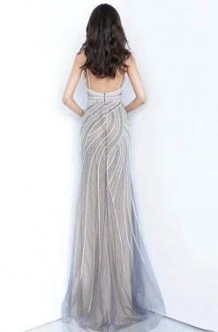 Jovani - 02408 Sweetheart Bodice Beaded Motif Mesh Gown 6 Jovani - 02408 Sweetheart Bodice Beaded Motif Mesh Gown