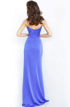 Jovani - 02720 Jewel-Trimmed High Slit Long Gown 6 Jovani - 02720 Jewel-Trimmed High Slit Long Gown