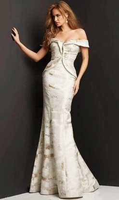Jovani 02925 - Off-shoulder Sweetheart Neck Formal Gown