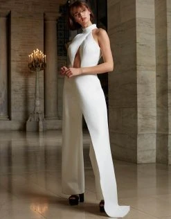 Jovani - 02954 High Neck Jumpsuit With Cutout 8 Jovani - 02954 High Neck Jumpsuit With Cutout