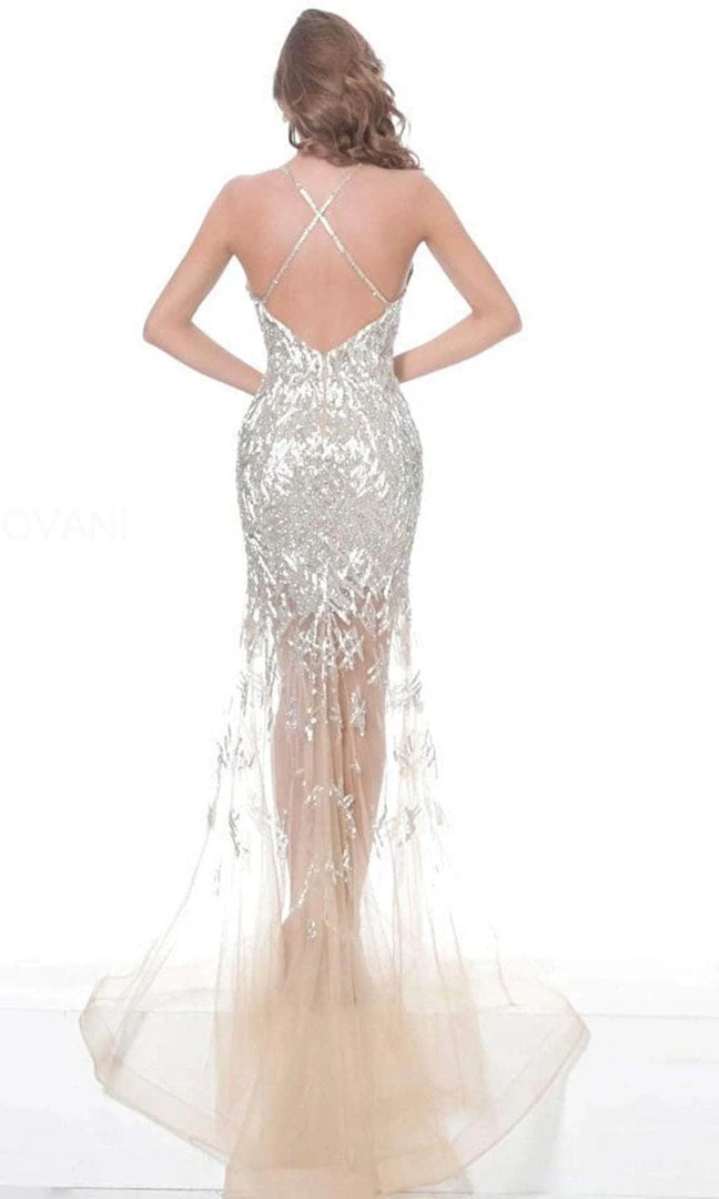 Jovani 03911 - Beaded Sheer Skirt Prom Gown 4 Jovani 03911 - Beaded Sheer Skirt Prom Gown