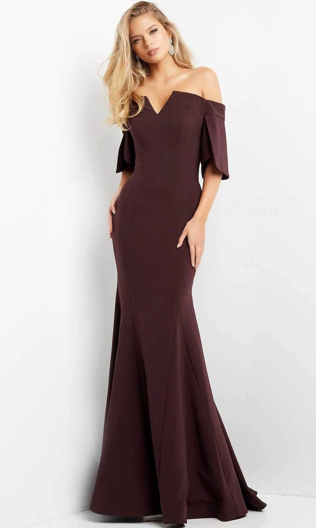 Jovani 04341 - Split Sleeve Off Shoulder Evening Dress 3 Jovani 04341 - Split Sleeve Off Shoulder Evening Dress