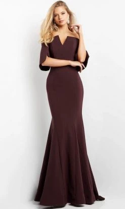 Jovani 04341 - Split Sleeve Off Shoulder Evening Dress 9 Jovani 04341 - Split Sleeve Off Shoulder Evening Dress