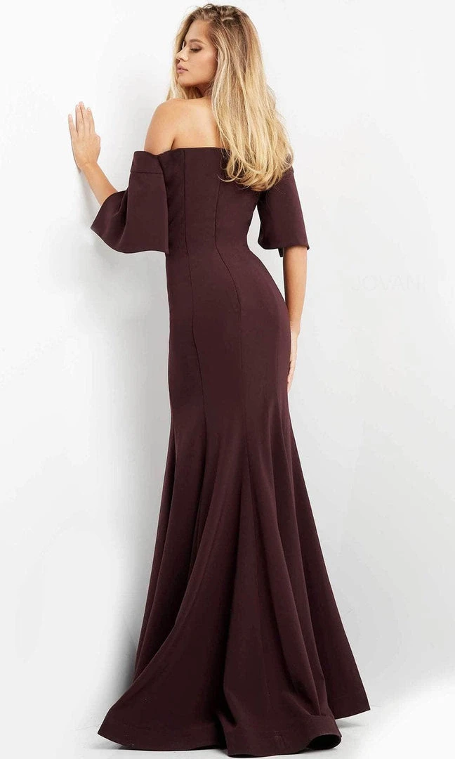 Jovani 04341 - Split Sleeve Off Shoulder Evening Dress 4 Jovani 04341 - Split Sleeve Off Shoulder Evening Dress