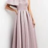 Jovani 04362 - Asymmetric Pleated Evening Gown 1 Jovani 04362 - Asymmetric Pleated Evening Gown