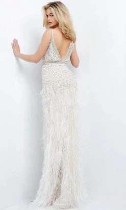 Jovani - 04626 Sequin-Ornate Feather Fringed Dress 9 Jovani - 04626 Sequin-Ornate Feather Fringed Dress