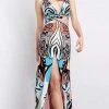 Jovani - 04986 Printed Flowy Multicolored Gown 2 Jovani - 04986 Printed Flowy Multicolored Gown