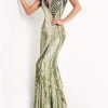 Jovani - 05103 Sequin Embellished Plunging V Neck Gown 1 Jovani - 05103 Sequin Embellished Plunging V Neck Gown