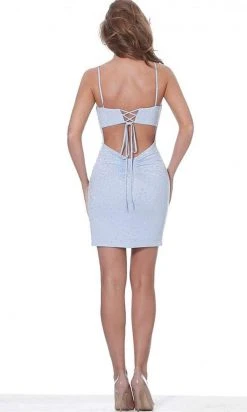 Jovani - 05513 Beaded Plunging V-Neck Fitted Dress 8 Jovani - 05513 Beaded Plunging V-Neck Fitted Dress