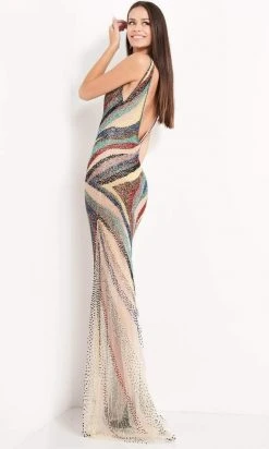 Jovani - 05560 Beaded Plunging V Neck Gown 7 Jovani - 05560 Beaded Plunging V Neck Gown