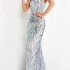 Jovani - 05664 One Shoulder Sequin Sheath Dress 2 Jovani - 05664 One Shoulder Sequin Sheath Dress