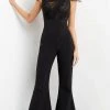 Jovani 05676 - Ruched Asymmetric Evening Jumpsuit 1 Jovani 05676 - Ruched Asymmetric Evening Jumpsuit