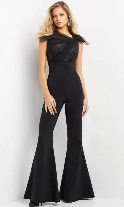 Jovani 05676 - Ruched Asymmetric Evening Jumpsuit 7 Jovani 05676 - Ruched Asymmetric Evening Jumpsuit