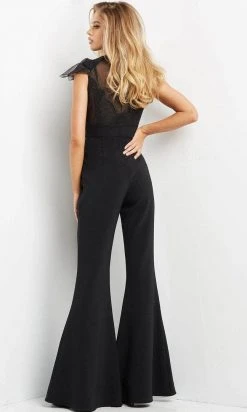 Jovani 05676 - Ruched Asymmetric Evening Jumpsuit 6 Jovani 05676 - Ruched Asymmetric Evening Jumpsuit